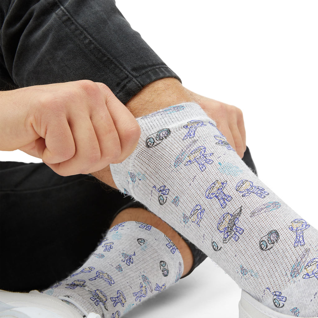 RvB Caboose Doodles - Crew Socks