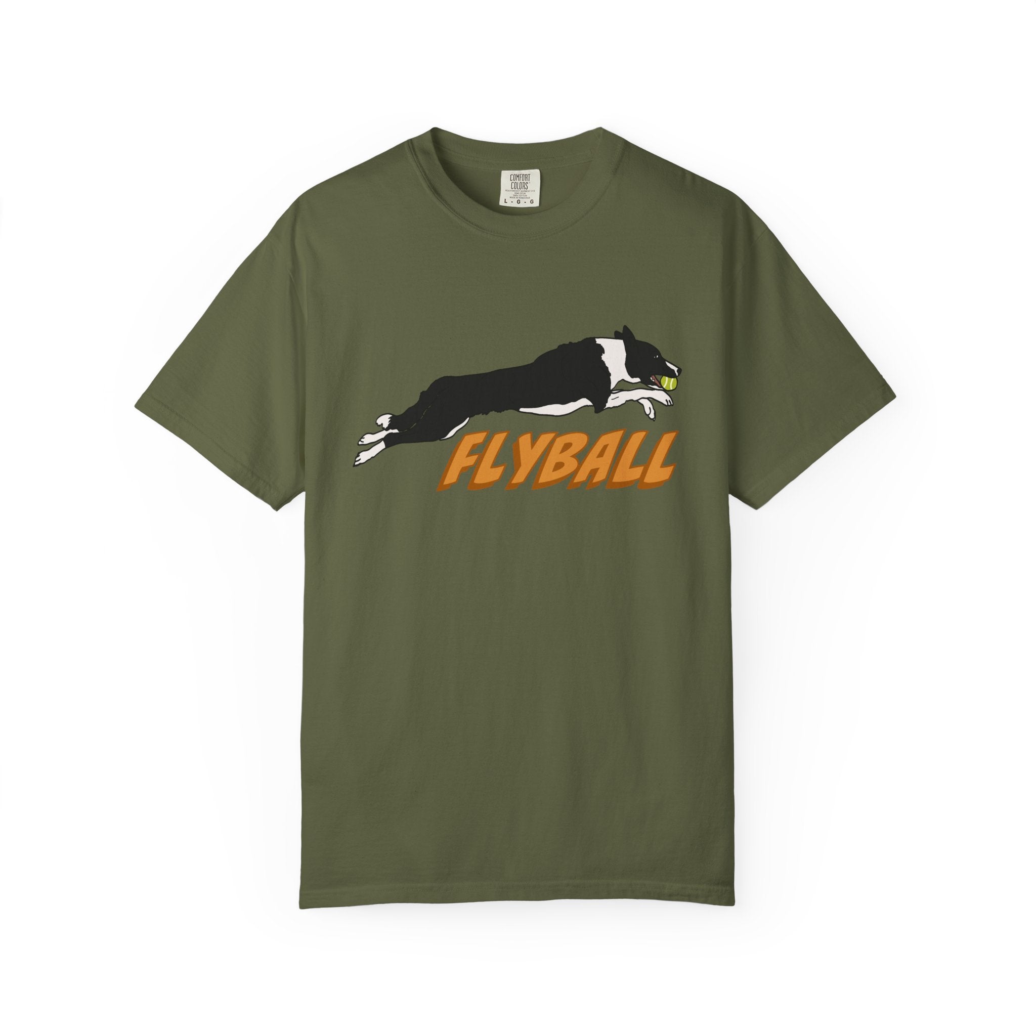 Border Collie Flyball (Black) - T-Shirt