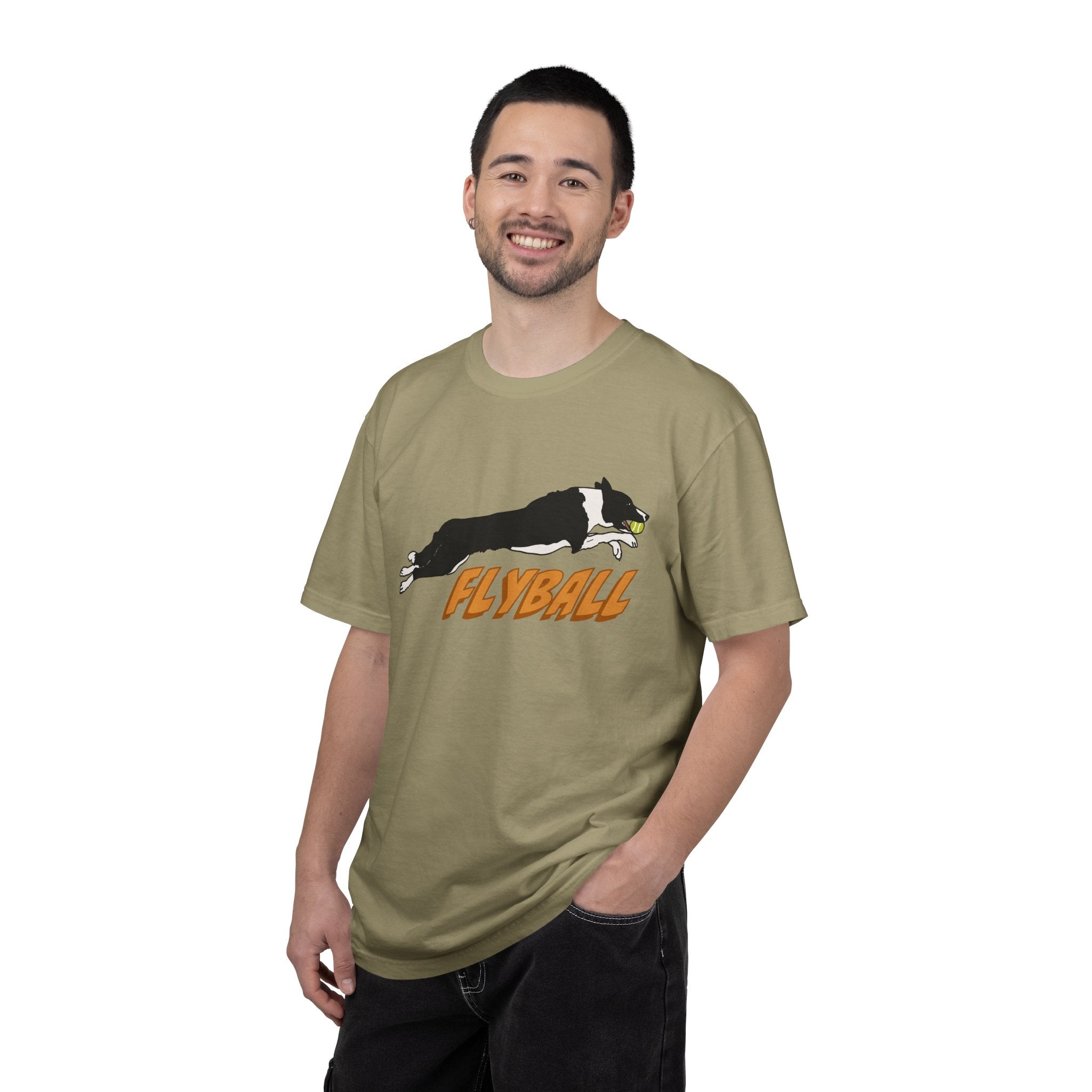 Border Collie Flyball (Black) - T-Shirt