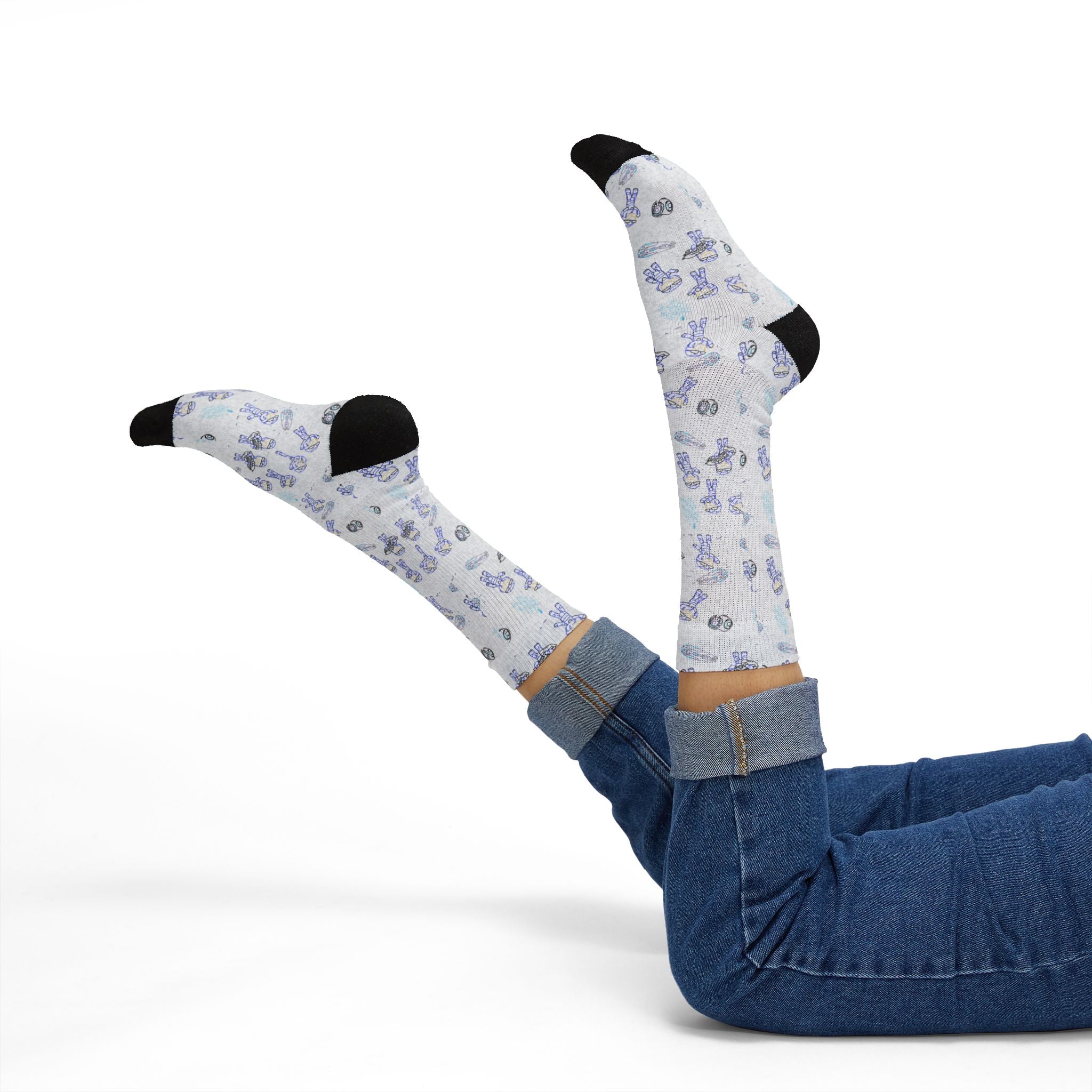 RvB Caboose Doodles - Crew Socks