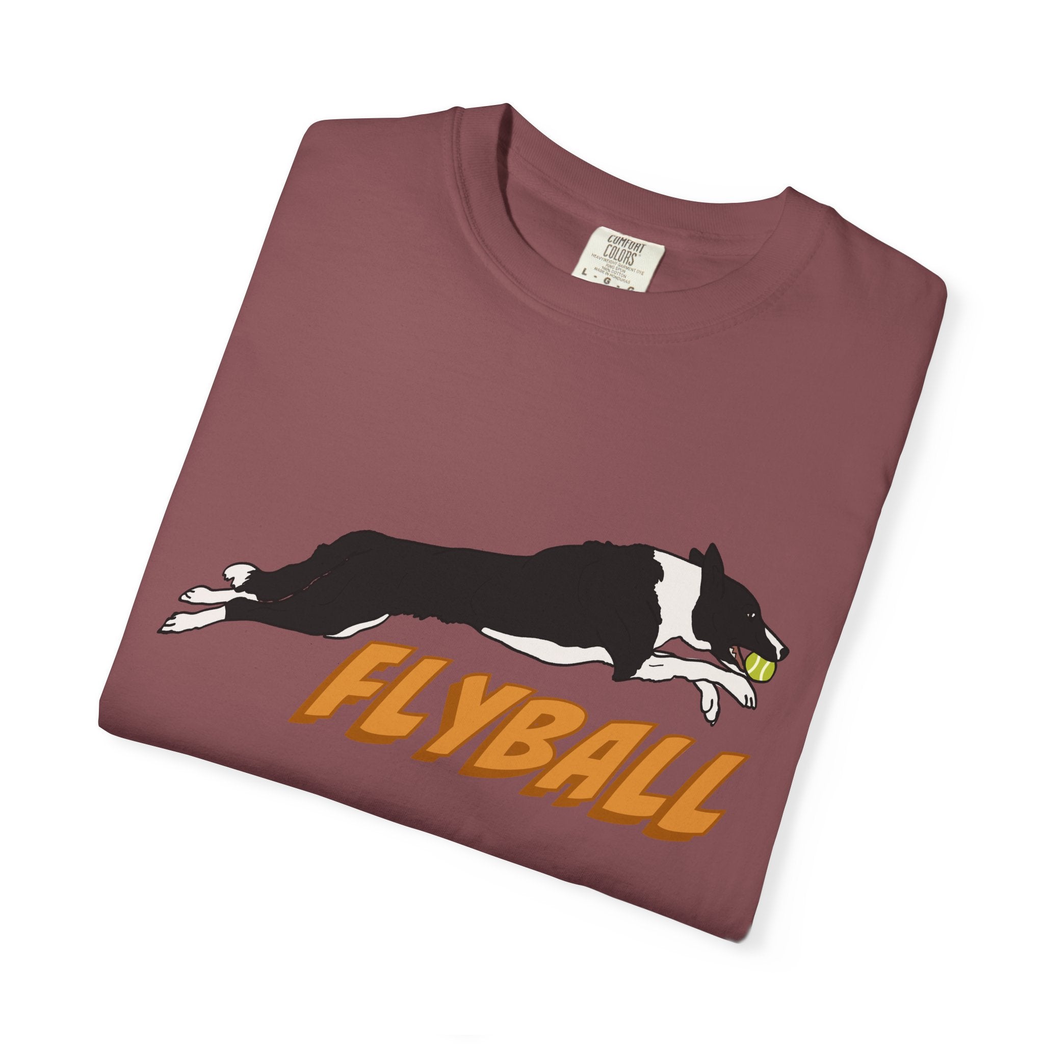 Border Collie Flyball (Black) - T-Shirt