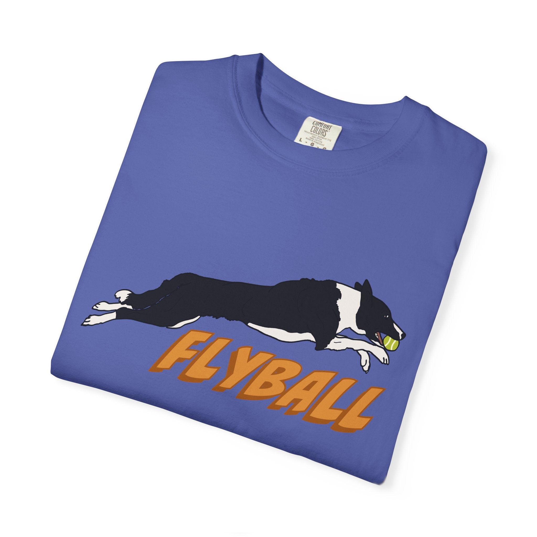 Border Collie Flyball (Black) - T-Shirt