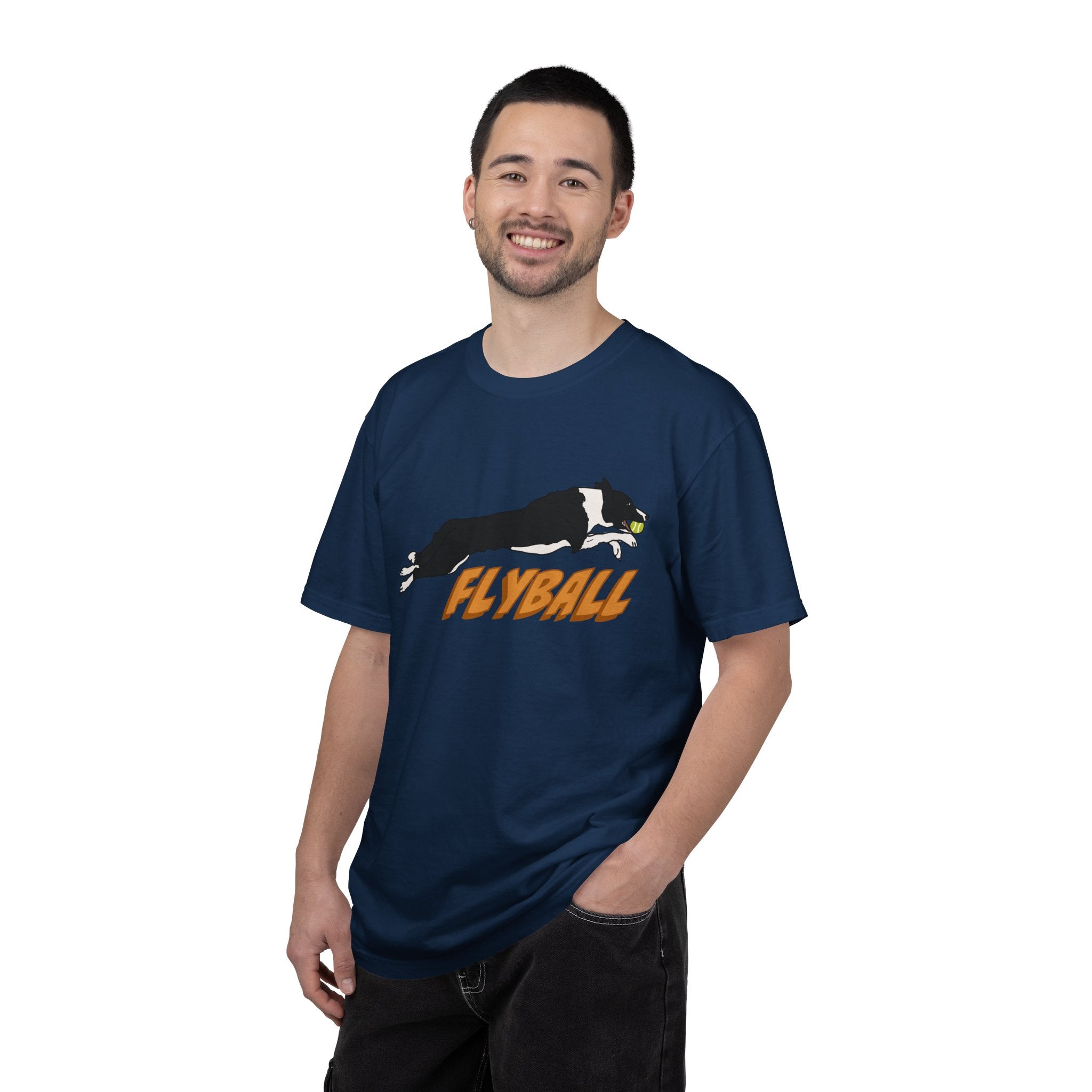 Border Collie Flyball (Black) - T-Shirt