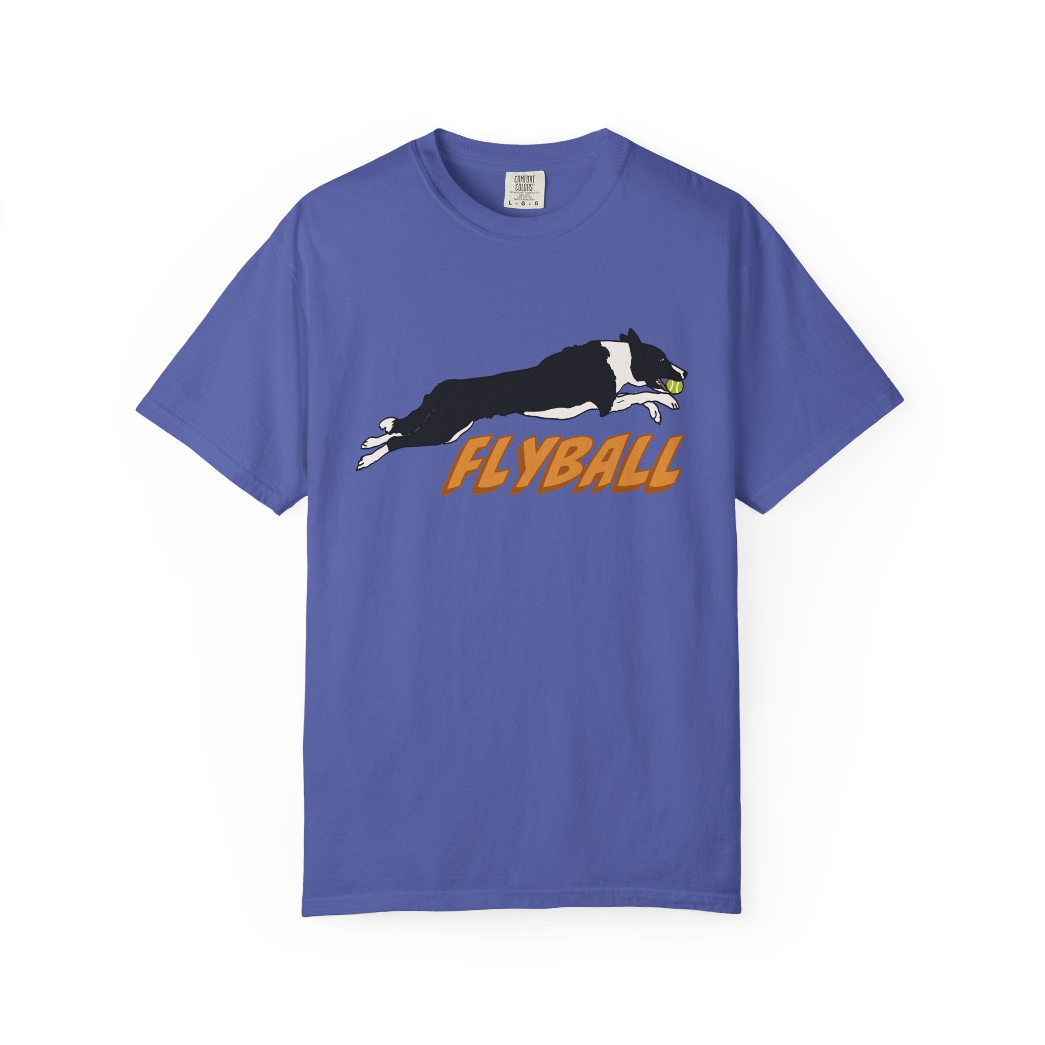 Border Collie Flyball (Black) - T-Shirt