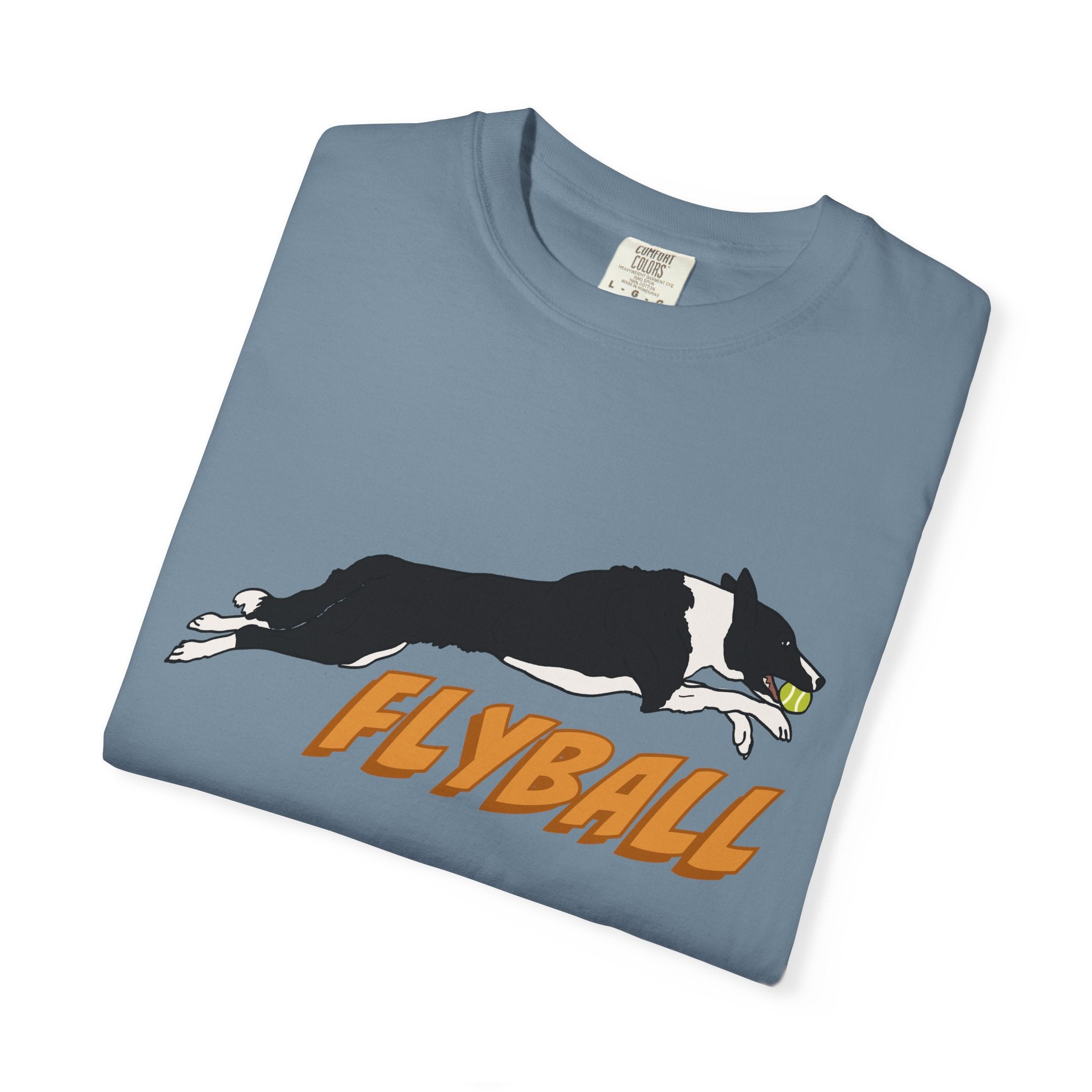 Border Collie Flyball (Black) - T-Shirt