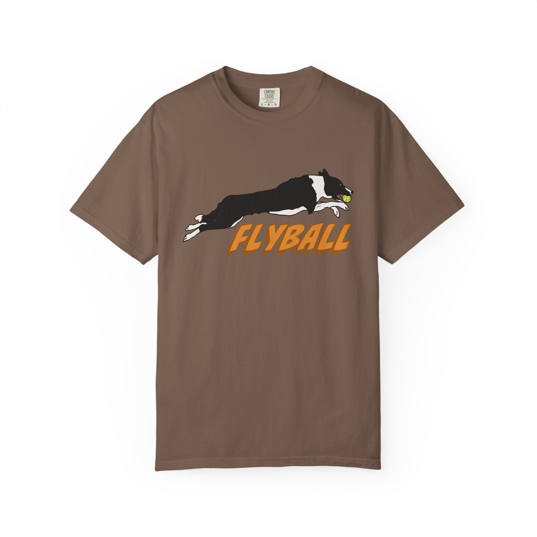 Border Collie Flyball (Black) - T-Shirt