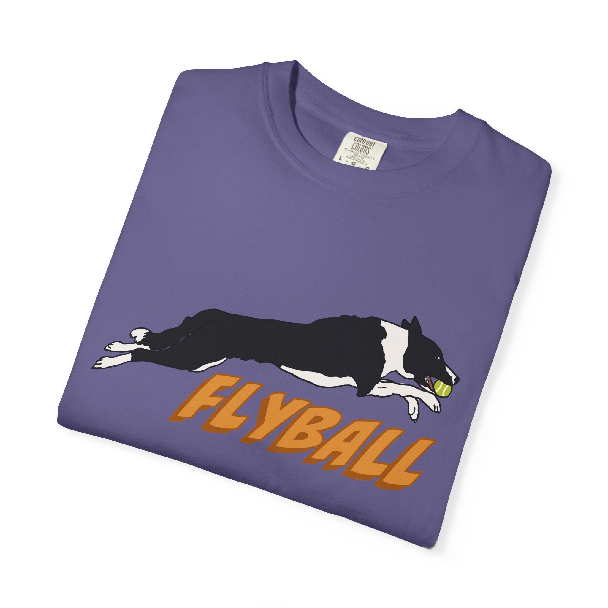 Border Collie Flyball (Black) - T-Shirt