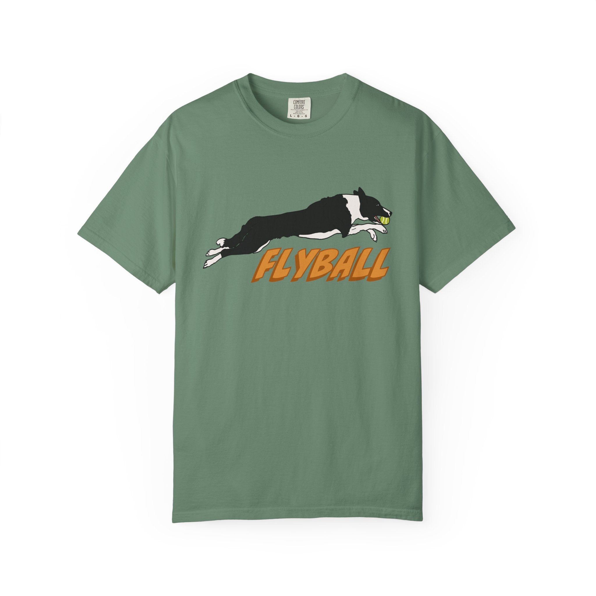 Border Collie Flyball (Black) - T-Shirt