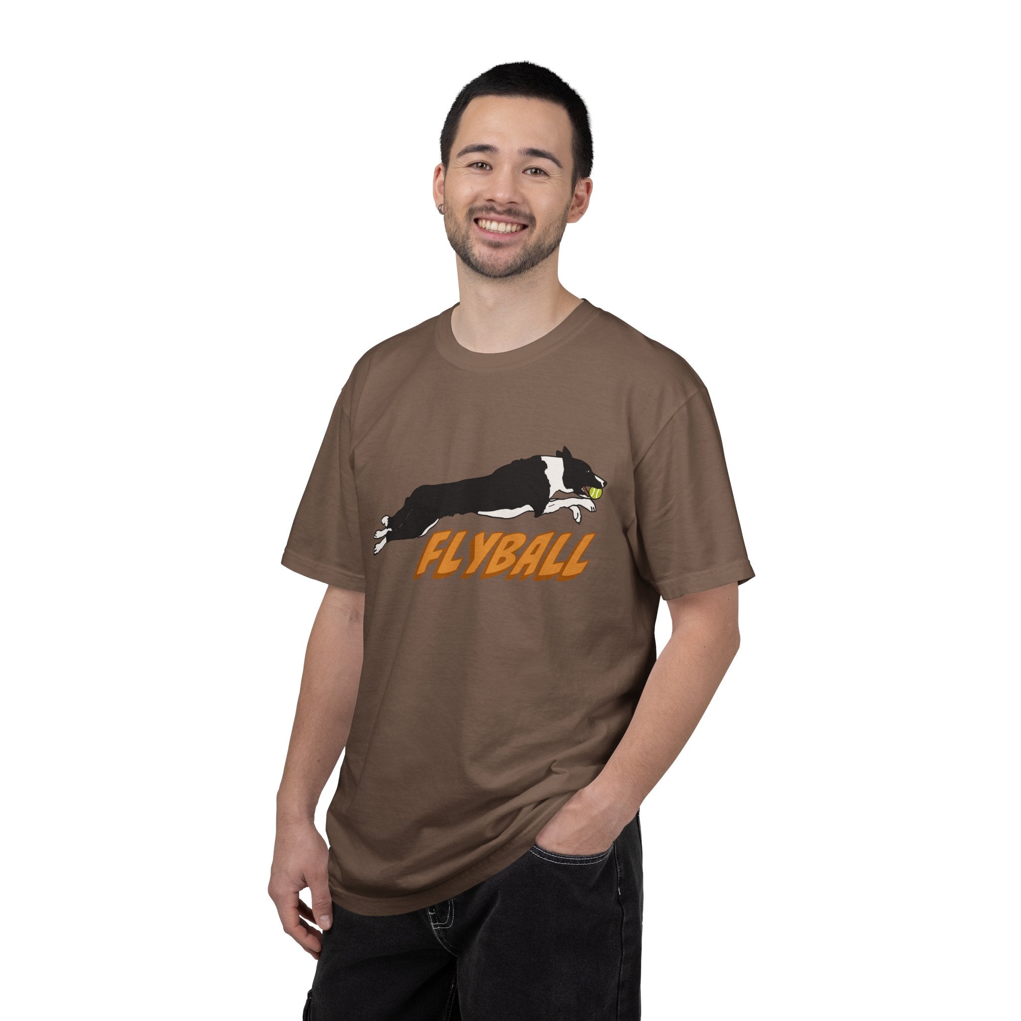 Border Collie Flyball (Black) - T-Shirt