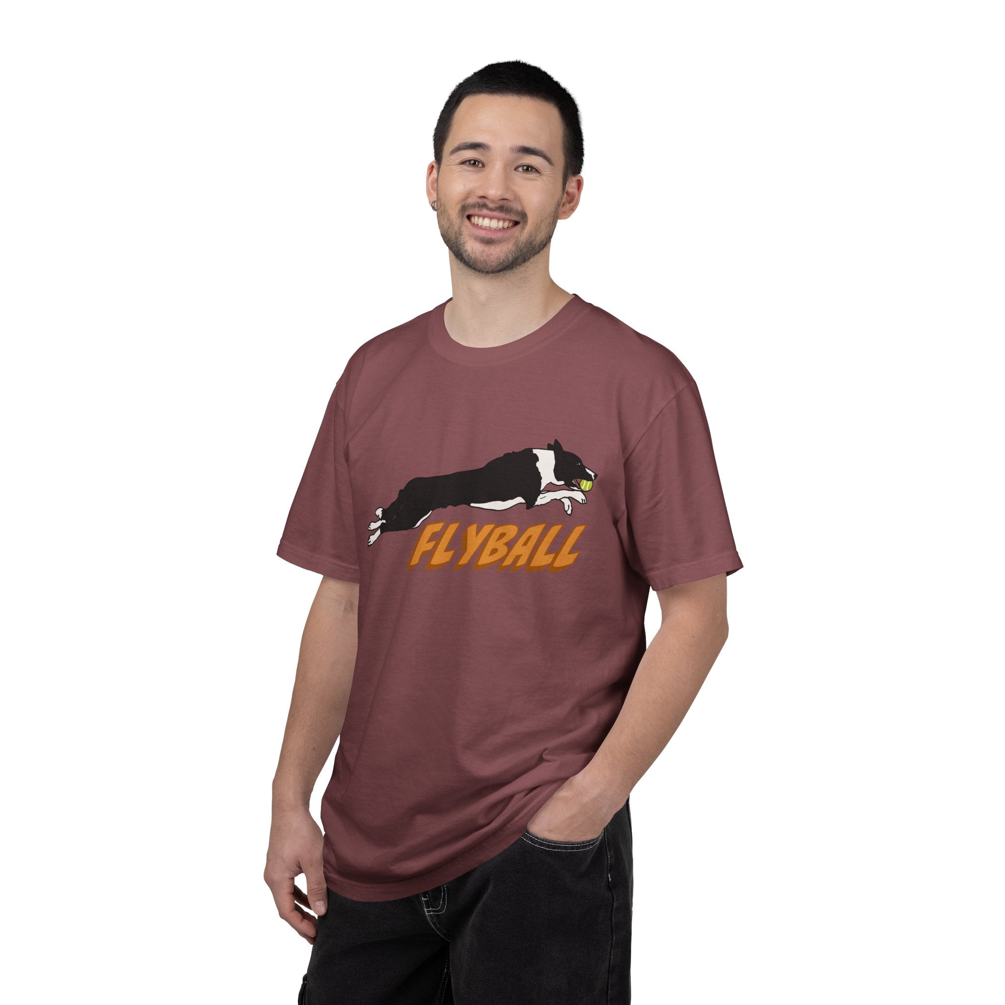 Border Collie Flyball (Black) - T-Shirt